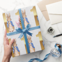 Peter the Rabbit 1. Geburtstag Geschenkpapier