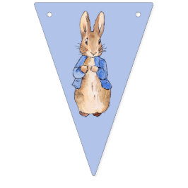 Peter the Rabbit auf blauem Hintergrund Wimpelkette