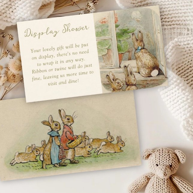 Peter the Rabbit Baby Shower Dusche Begleitkarte (Von Creator hochgeladen)