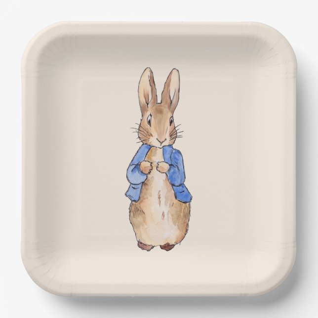 Peter the Rabbit Beige Papierplatte Pappteller (Vorderseite)