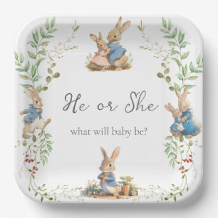 Peter the Rabbit Botanical Gender Reveal Pappteller
