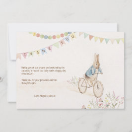 Peter the Rabbit Bunny Gender Neutral Books Baby Dankeskarte