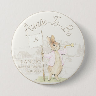 Peter the Rabbit Einige Bunny Baby Dusche Tante zu Button