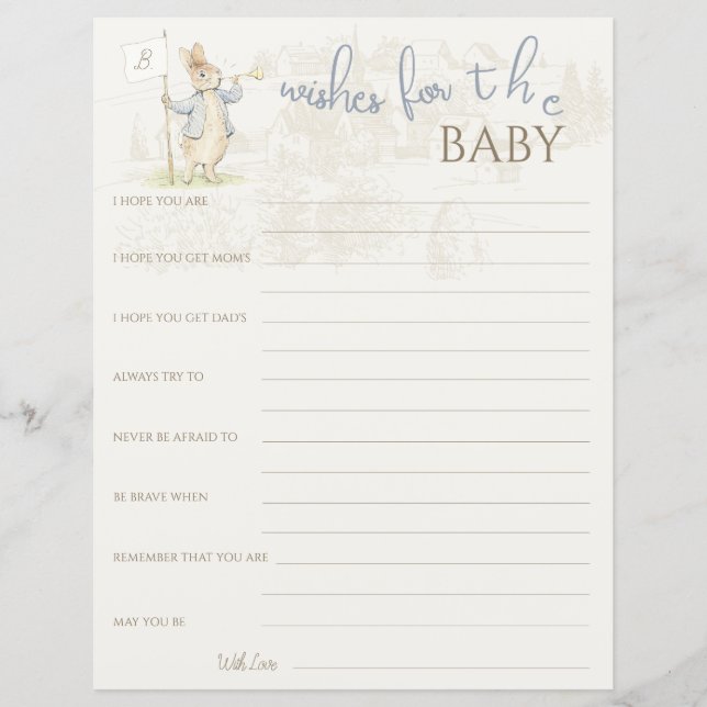 Peter the Rabbit Einige Bunny Beatrix wünscht Baby (Vorderseite)