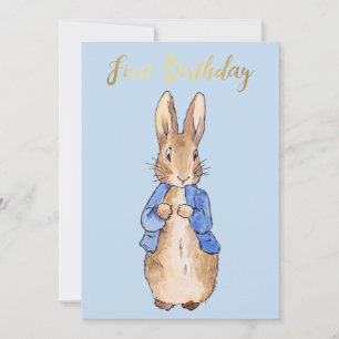 Peter the Rabbit Erster Geburtstag Einladung