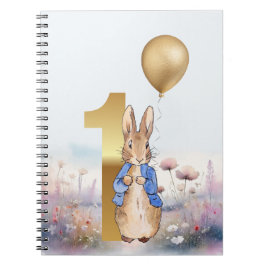 Peter the Rabbit Erster Geburtstag Wildblumen Notizblock