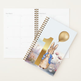 Peter the Rabbit Erster Geburtstag Wildblumen Planer