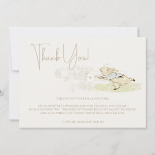 Peter the Rabbit etwas Sonnendusche Dankeskarte