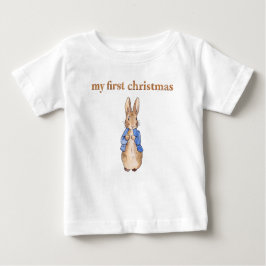 Peter the Rabbit First Christmas Baby T-shirt