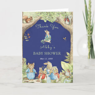 Peter the Rabbit Forest Friends Kinderdusche Dankeskarte