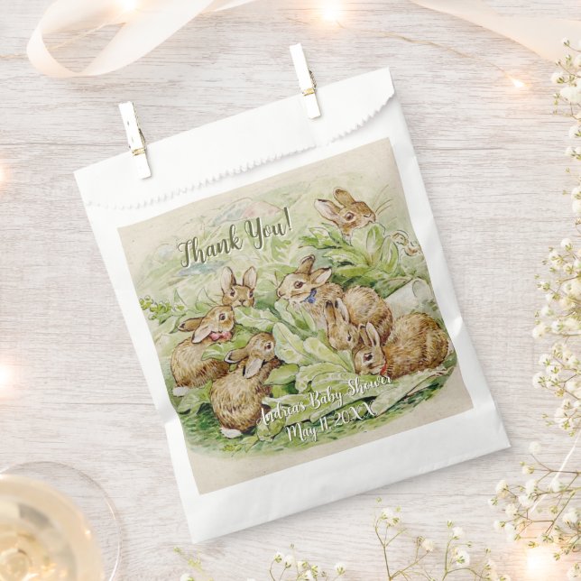 Peter the Rabbit Garden Baby Shower Geschenktütchen (Ausgeschnitten)