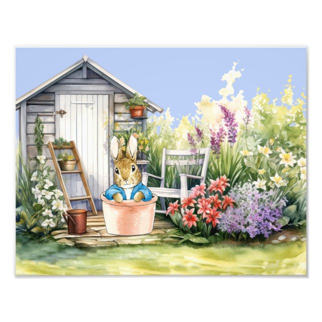 Peter the Rabbit Garden Shed Fotodruck (Vorne)