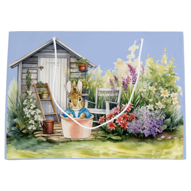 Peter the Rabbit Garden Shed Große Geschenktüte (Vorderseite)