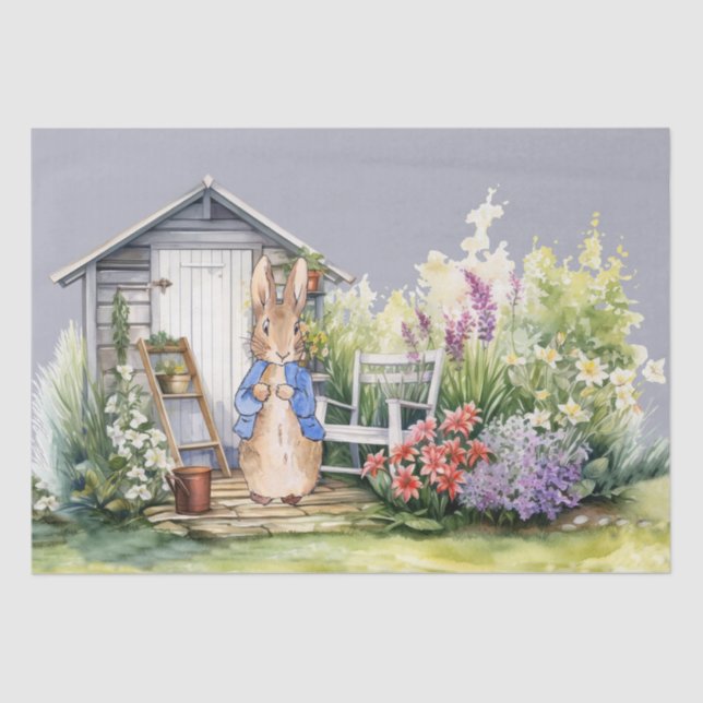 Peter the Rabbit Garden Shed Seidenpapier (Vorderseite)