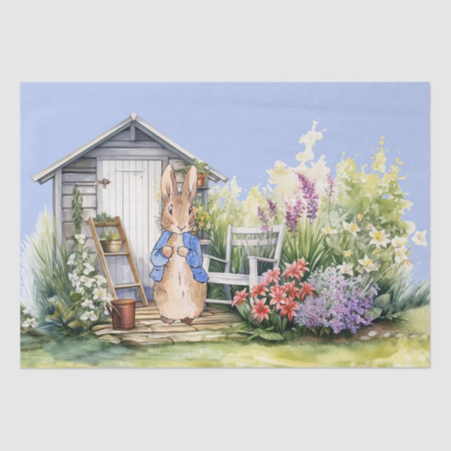 Peter the Rabbit Garden Shed Seidenpapier (Vorderseite)