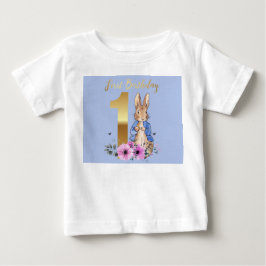 Peter the Rabbit Gold 1. Geburtstag Baby T-shirt