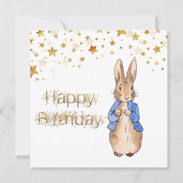 Peter the Rabbit Happy Birthday (Vorderseite)