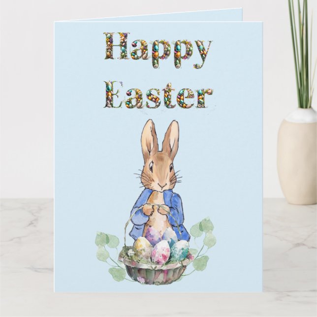 Peter the Rabbit Happy Oaster Karte (Vorderseite)