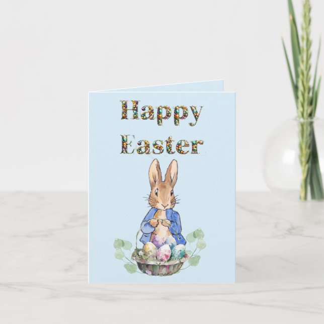 Peter the Rabbit Happy Oaster Karte (Vorderseite)
