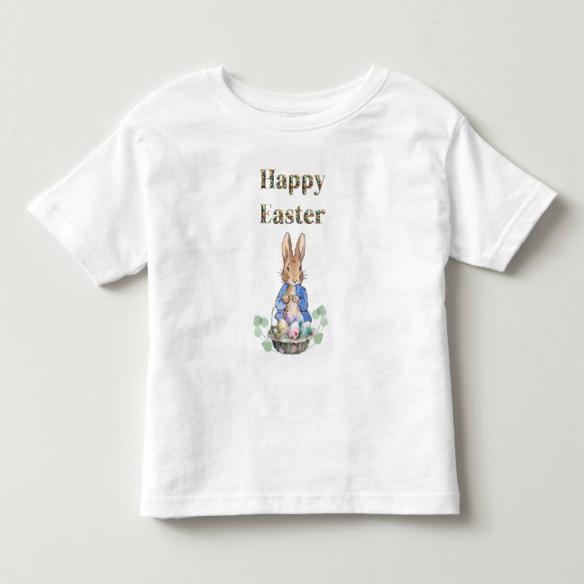Peter the Rabbit Happy Oaster Kleinkind T-shirt (Vorderseite)