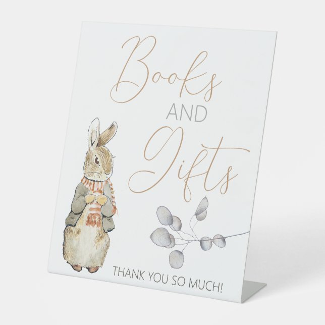 Peter the Rabbit Herbst Winterbücher Geschenke Sockelschild (Vorderseite)