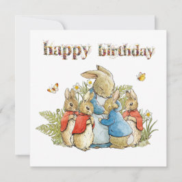 Peter the Rabbit Josephine Bunny Happy Birthday Karte