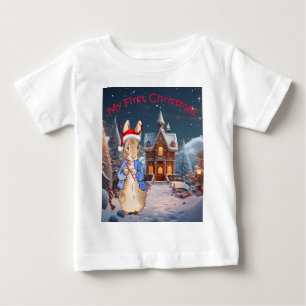 Peter the Rabbit Mein erstes Weihnachten Baby T-shirt
