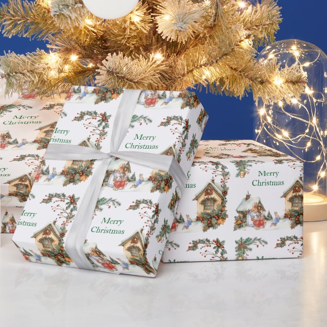 Peter the Rabbit  Merry Christmas Geschenkpapier (Feiertage)