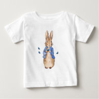 Peter the Rabbit mit blauen Schmetterlingen