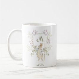 Peter the Rabbit Monogram Wappen Gender Baby Shoot Kaffeetasse