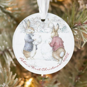Peter the Rabbit Personalisiert Erste Weihnachten Ornament
