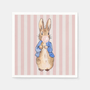 Peter the Rabbit Pink Blubble Kaugummi Candy Cane  Serviette