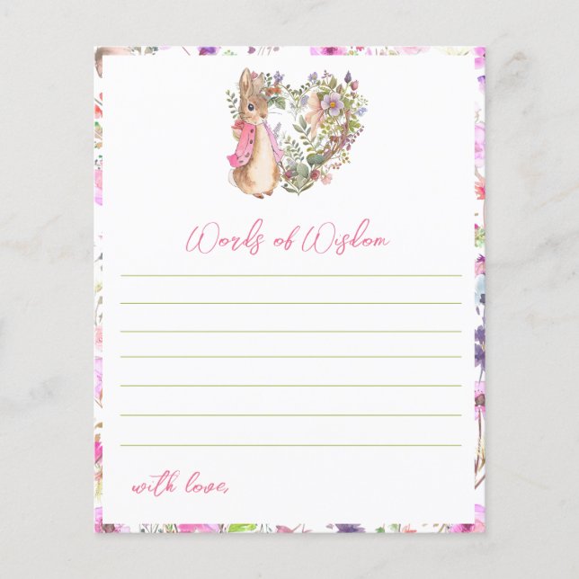 Peter the Rabbit Pink Floral Girl Baby Showspiel (Vorderseite)