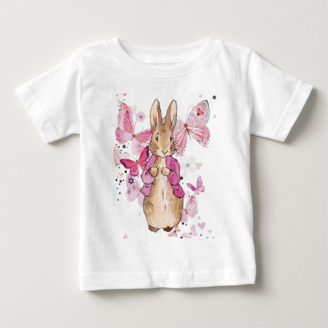 Peter the Rabbit Pink Jacket Baby T-shirt (Vorderseite)
