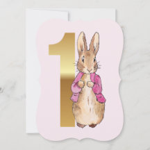 Peter the Rabbit Pink Jacket Erster Geburtstag