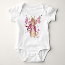Peter the Rabbit Pink Jacket Erster Geburtstag Baby Strampler