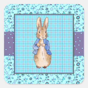 Peter the Rabbit Quadratischer Aufkleber
