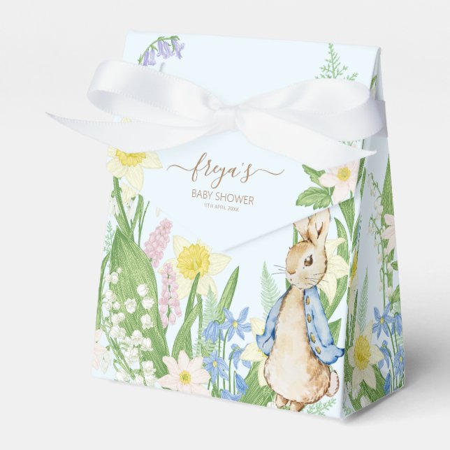 Peter the Rabbit Spring Blooms Blue Baby Dusche Geschenkschachtel (Vorderseite)