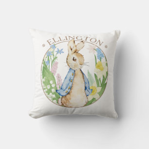 Peter the Rabbit Spring Blooms Blue Baby Dusche Kissen