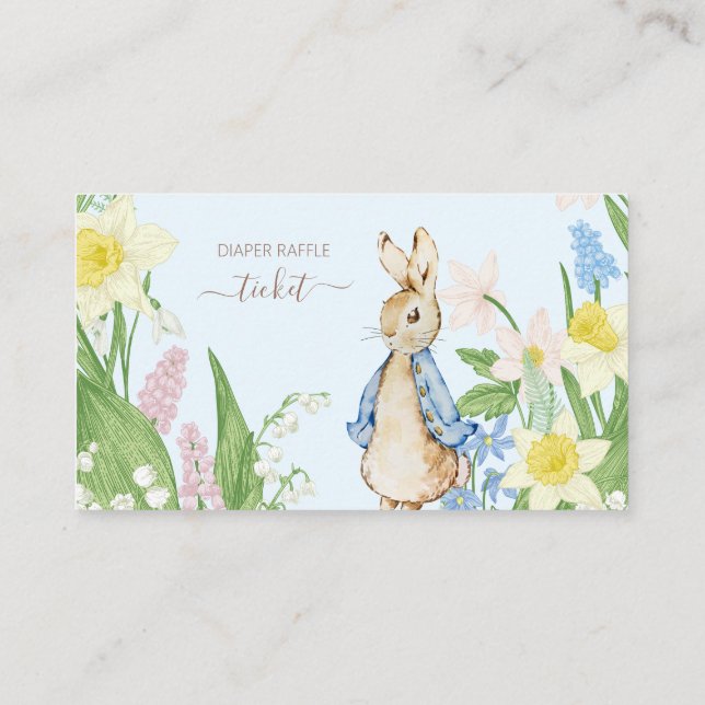 Peter the Rabbit Spring Blooms Easter Baby Shooter Begleitkarte (Rückseite)