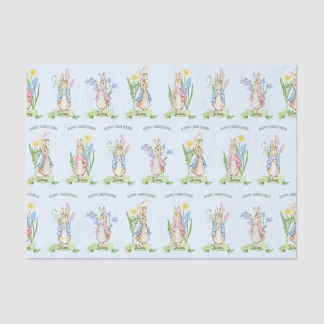 Peter the Rabbit Spring Blooms Easter Baby Shooter Seidenpapier (Vorderseite)