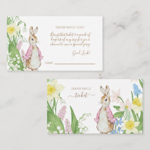 Peter the Rabbit Spring Blooms Pink Baby Dusche Begleitkarte