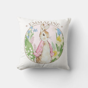 Peter the Rabbit Spring Blooms Pink Baby Dusche Kissen