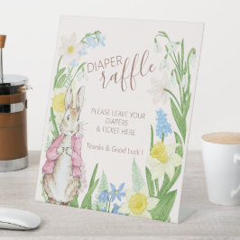 Peter the Rabbit Spring Blooms Pink Baby Dusche Sockelschild