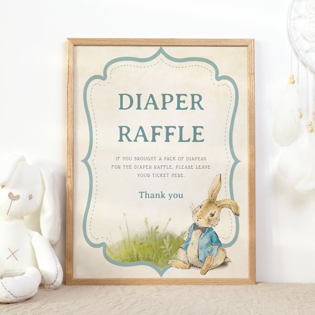 Peter The Rabbit Vintag Baby Duwer Windelwanne Poster (Von Creator hochgeladen)