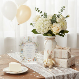 Peter the Rabbit Wildblume Baby Dusche Acryl Acryleinladungen