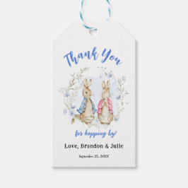 Peter und Flopsy Bunny Geburtstagsgeschenk-Tag Geschenkanhänger