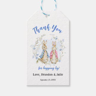 Peter und Flopsy Bunny Geburtstagsgeschenk-Tag Geschenkanhänger