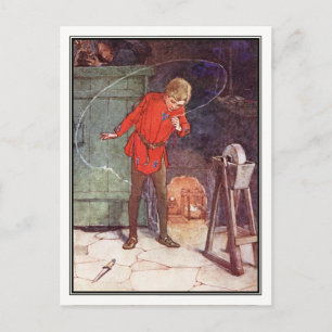 Peter und Tinker Bell von Alice B. Woodward Postkarte