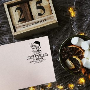 Peterbald Cat Rücksendeadresse Gummistempel